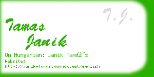 tamas janik business card